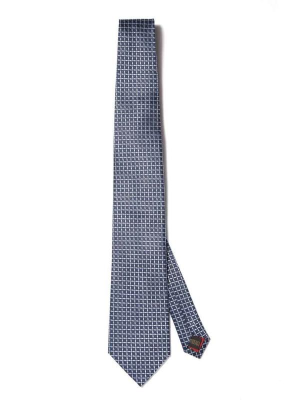 Campania Structure Dark Blue Silk Tie