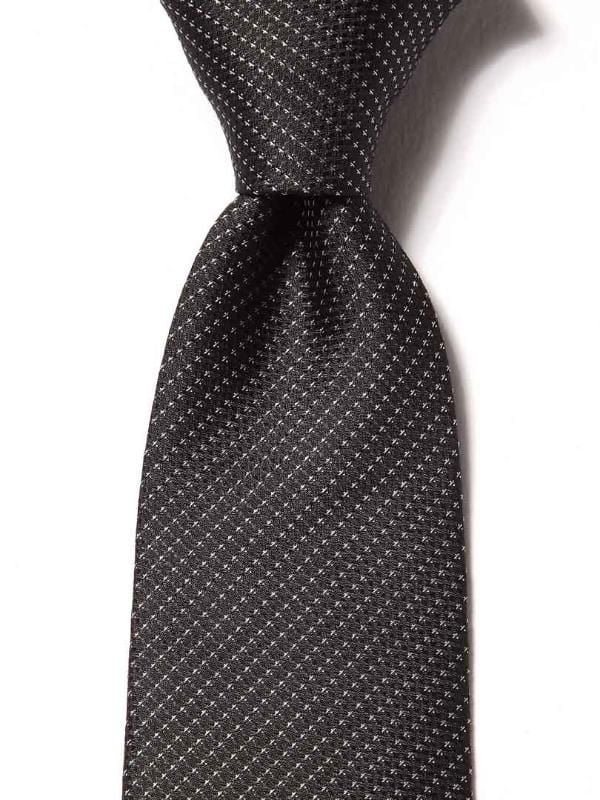 Campania Structure Black & White Silk Tie
