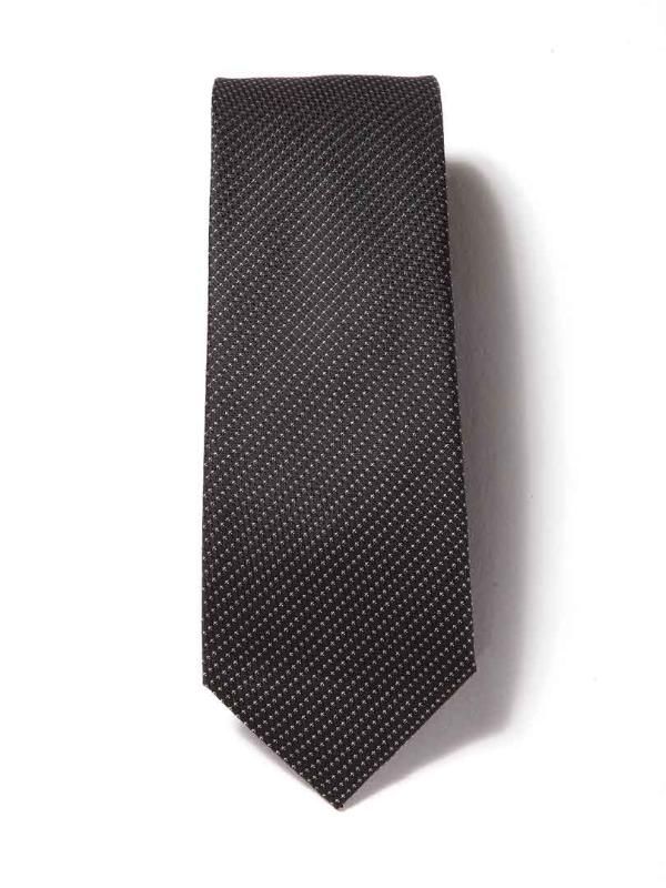 Campania Structure Black & White Silk Tie