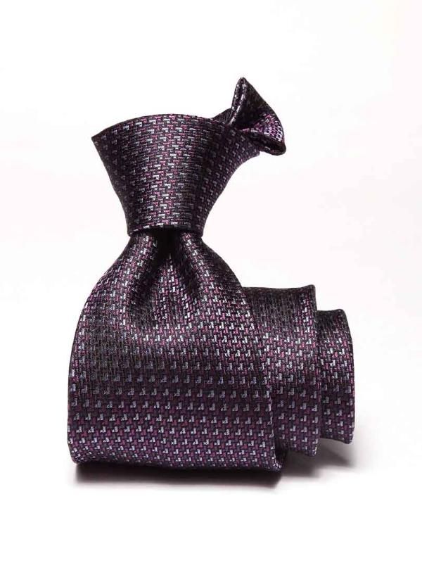 Campania Structure Dark Purple Silk Tie