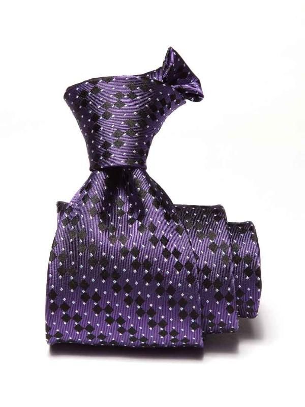 Campania Structure Dark Purple Silk Tie