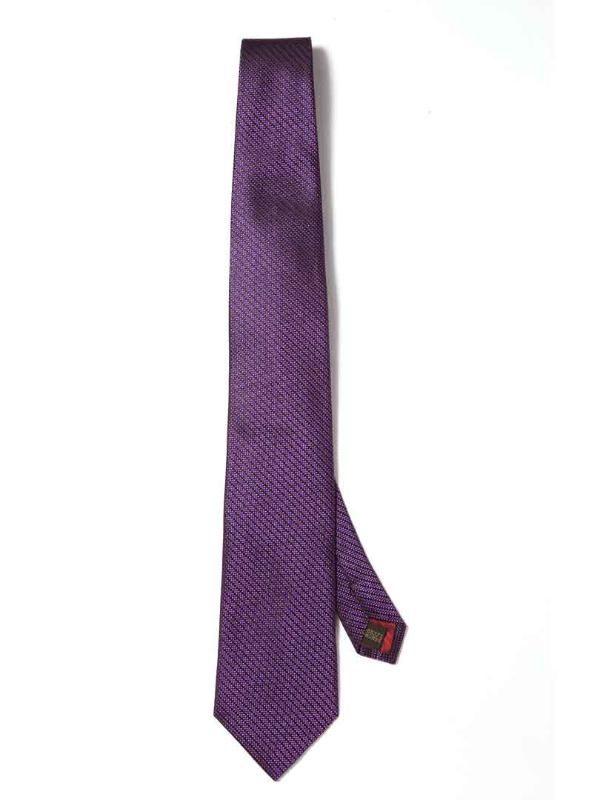 Campania Structure Dark Purple Silk Tie