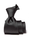 Campania Structure Dark Black Silk Tie