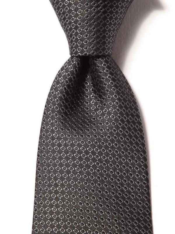 Campania Structure Dark Black Silk Tie