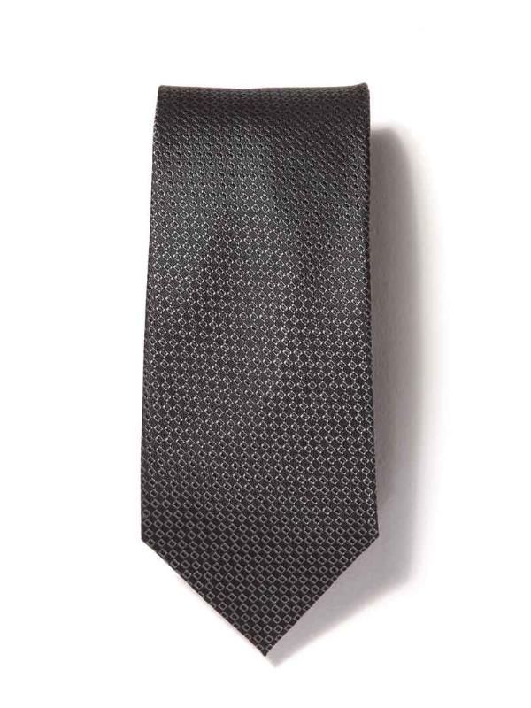 Campania Structure Dark Black Silk Tie