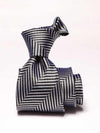 Campania Structure Black & White Silk Tie