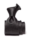 Campania Structure Black & White Silk Tie