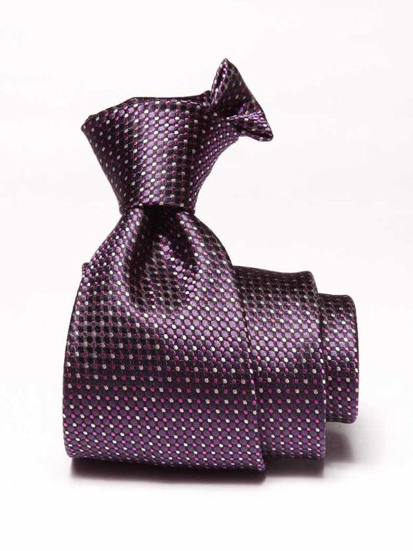 Campania Structure Dark Purple Silk Tie