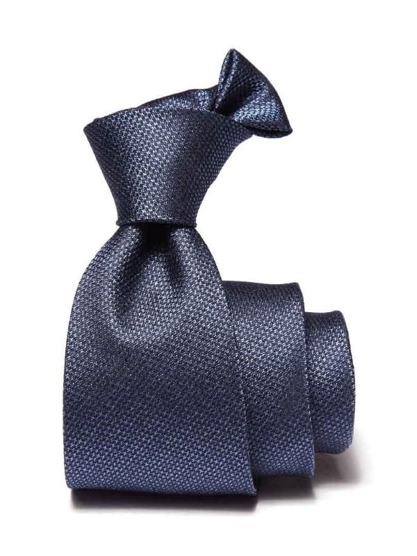 Campania Structure Dark Blue Silk Tie