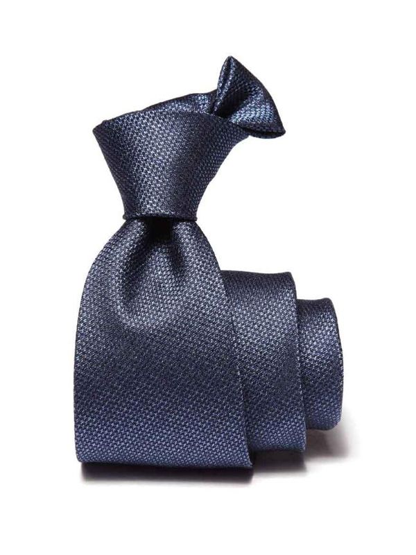 Campania Structure Dark Blue Silk Tie