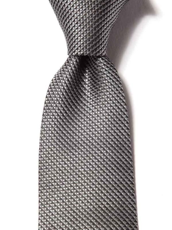 Campania Structure Medium Grey Silk Tie