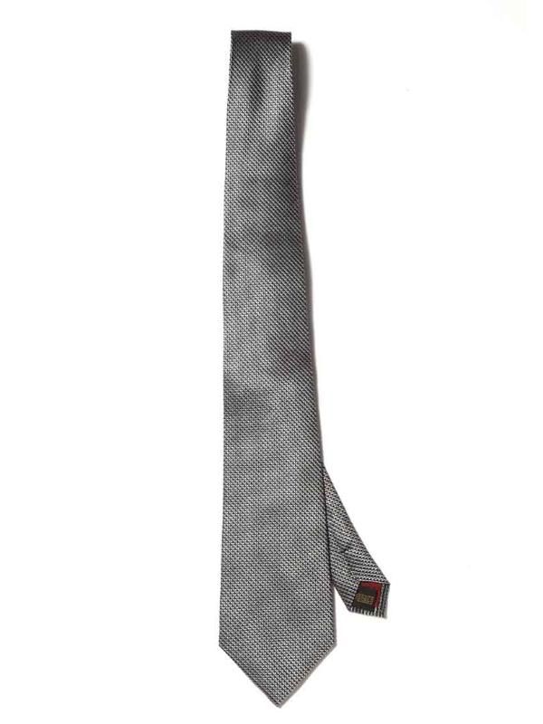 Campania Structure Medium Grey Silk Tie
