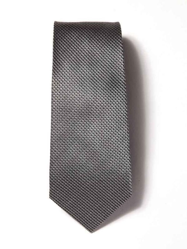 Campania Structure Medium Grey Silk Tie