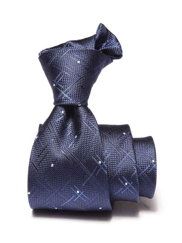 Campania Structure Dark Blue Silk Tie