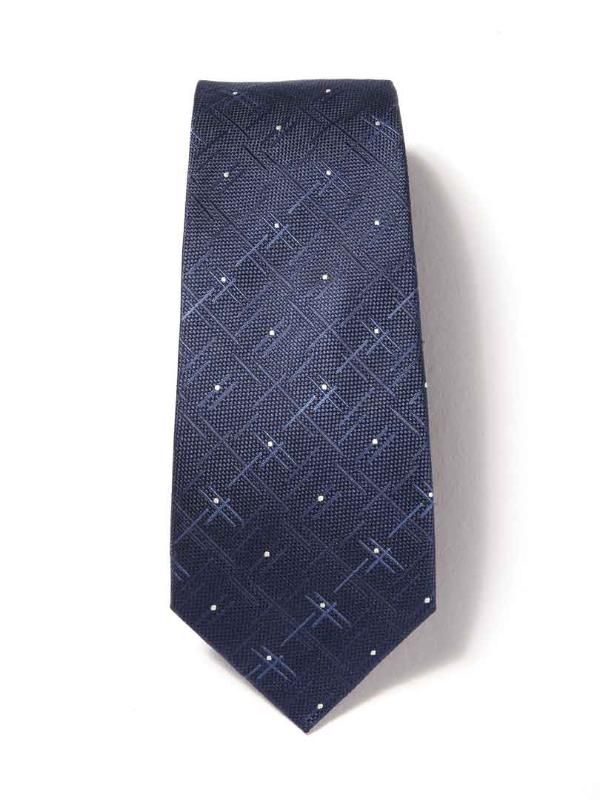 Campania Structure Dark Blue Silk Tie
