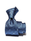 Campania Structure Medium Blue Silk Tie