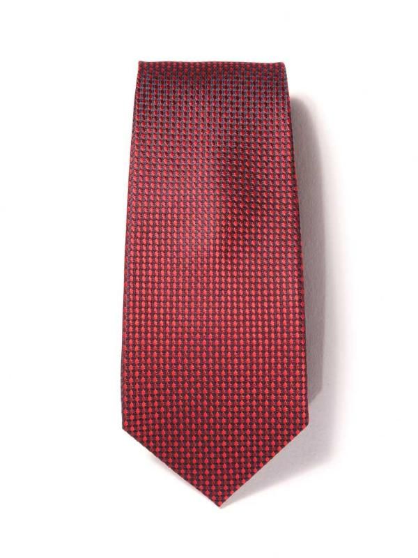 Campania Structure Dark Red Silk Tie