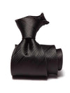Campania Structure Dark Black Silk Tie