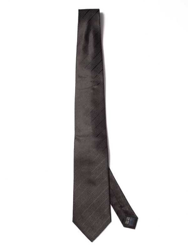 Campania Structure Dark Black Silk Tie