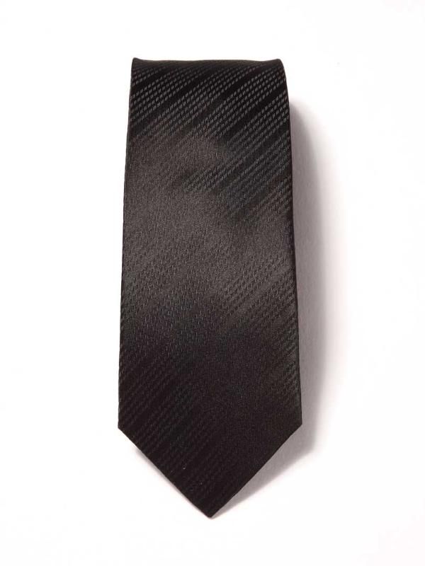 Campania Structure Dark Black Silk Tie