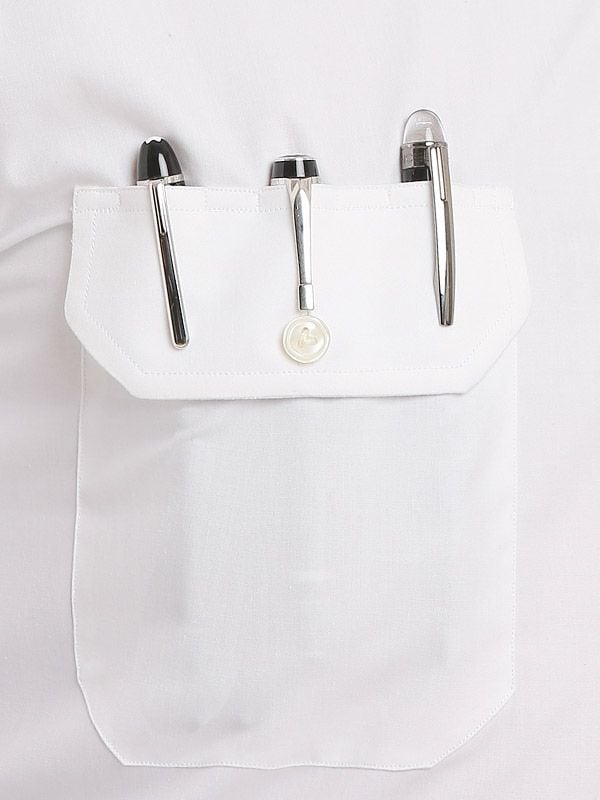 Captain White Solid Full Sleeve Single Cuff Tailored Fit Classic Formal Blend Shirt