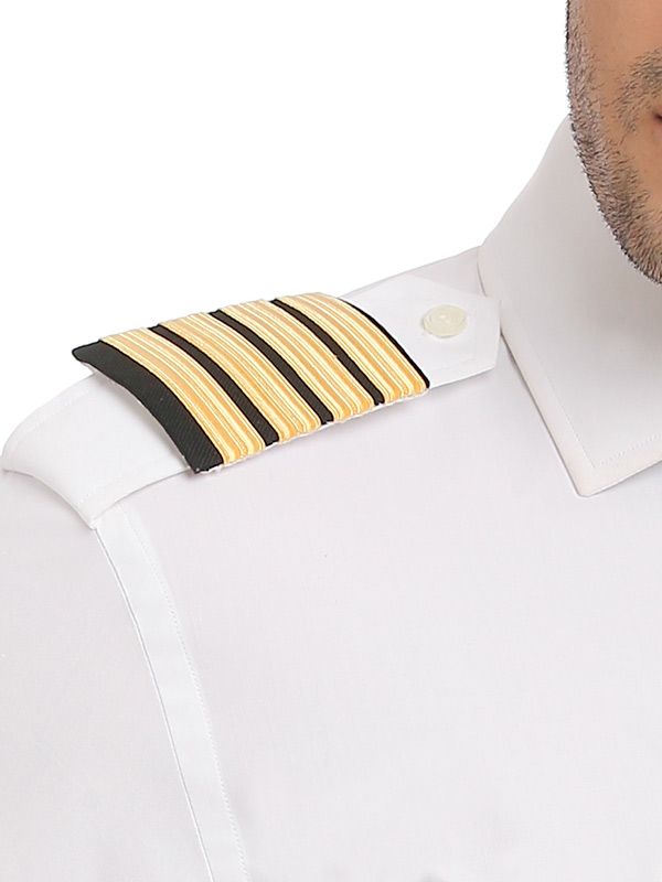 Captain White Solid Half Sleeve Tailored Fit Classic Formal Blend Shirt