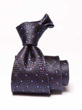 Como Check Dark Maroon Silk Tie