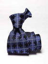 Como Check Medium Blue Silk Tie