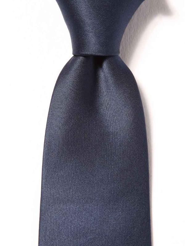 Creme De La Creme Plain Navy Silk Tie