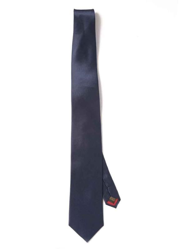 Creme De La Creme Plain Navy Silk Tie