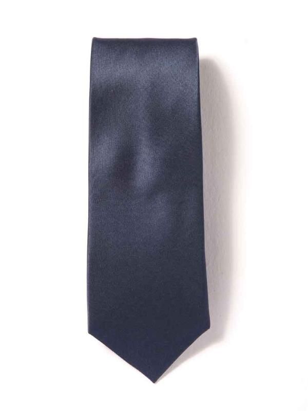 Creme De La Creme Plain Navy Silk Tie