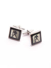Black & White Birth Sign Mother of Pearl Cufflinks