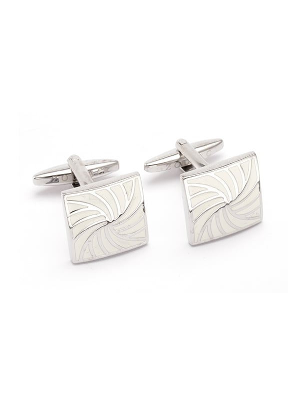 White Enamel Cufflinks