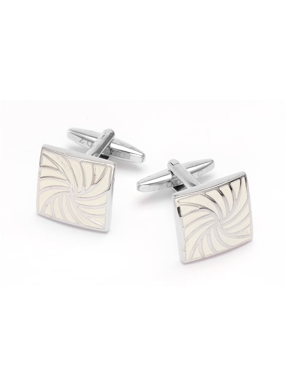 White Enamel Cufflinks