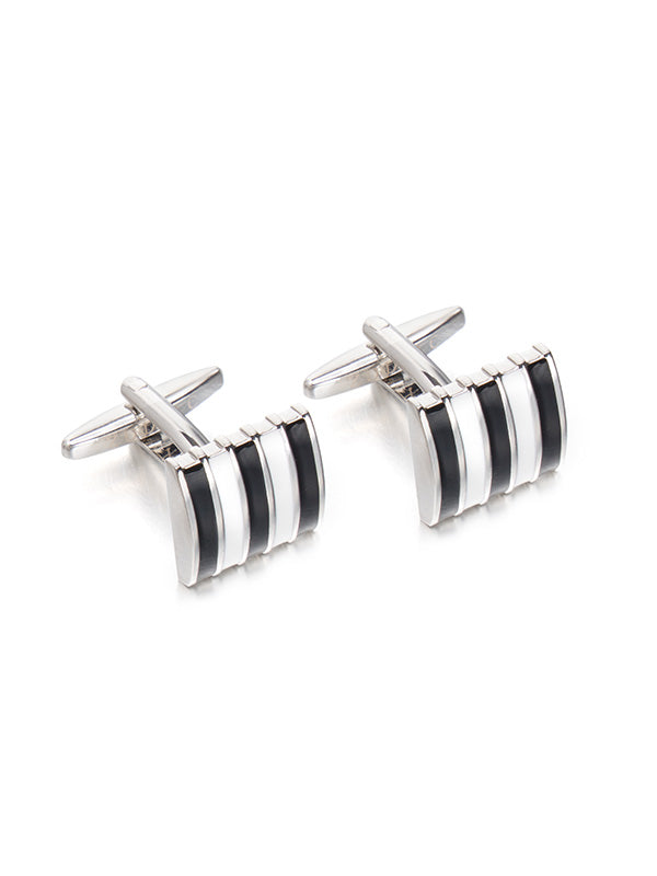 Black & White Enamel Cufflinks