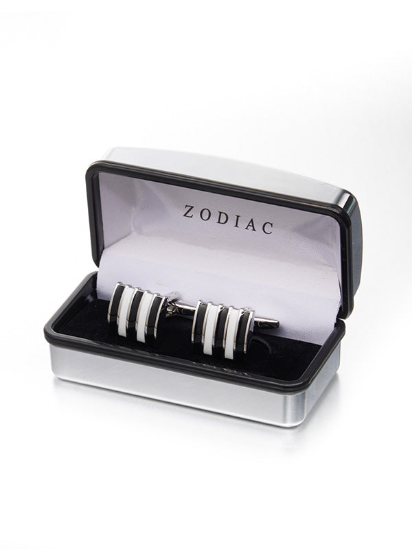 Black & White Enamel Cufflinks