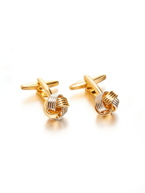 Silver & Gold Steel Cufflinks