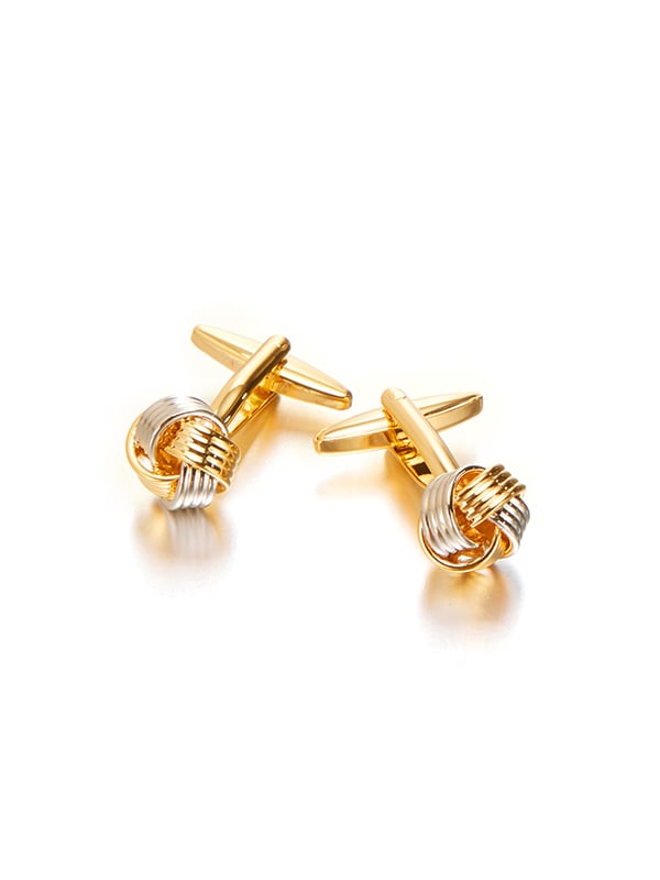 Silver & Gold Steel Cufflinks