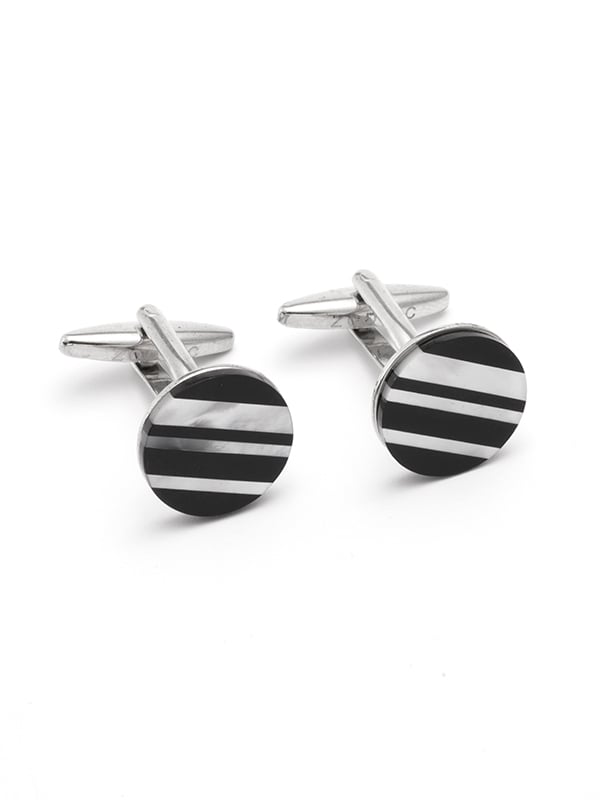 Black & White Mother-Of-Pearl Cufflinks