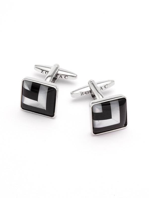 Black & White Mother-Of-Pearl Cufflinks