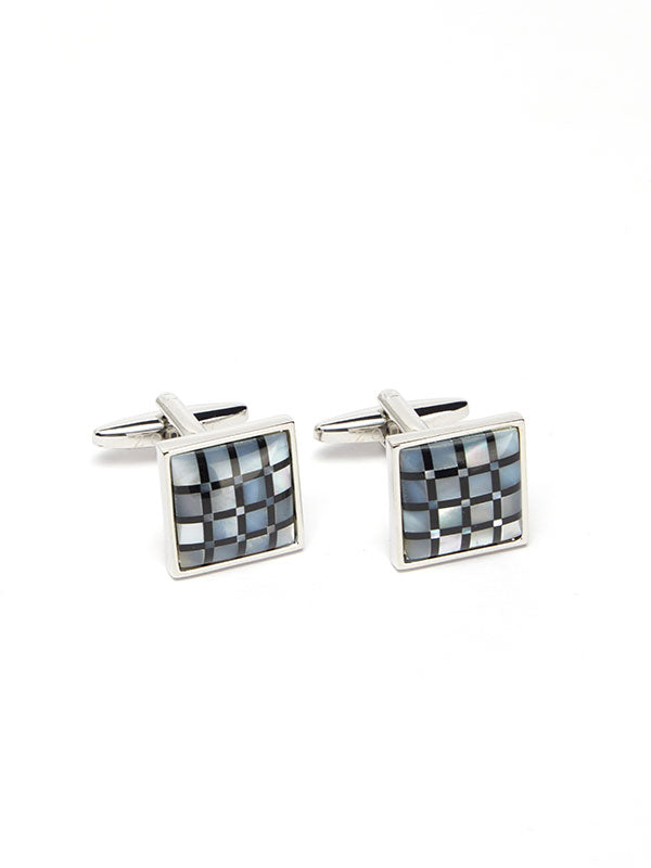 Black & White Mother-Of-Pearl Cufflinks