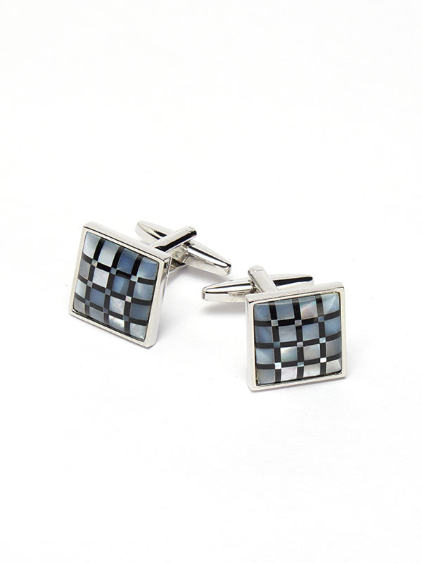 Black & White Mother-Of-Pearl Cufflinks