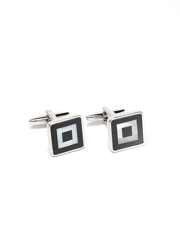 Black & White Mother-Of-Pearl Cufflinks