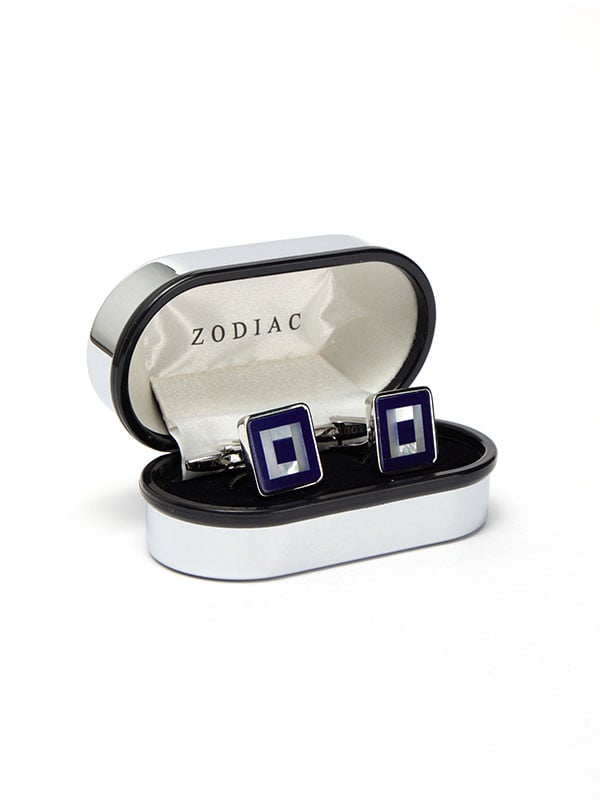 Blue & White Mother-Of-Pearl Cufflinks