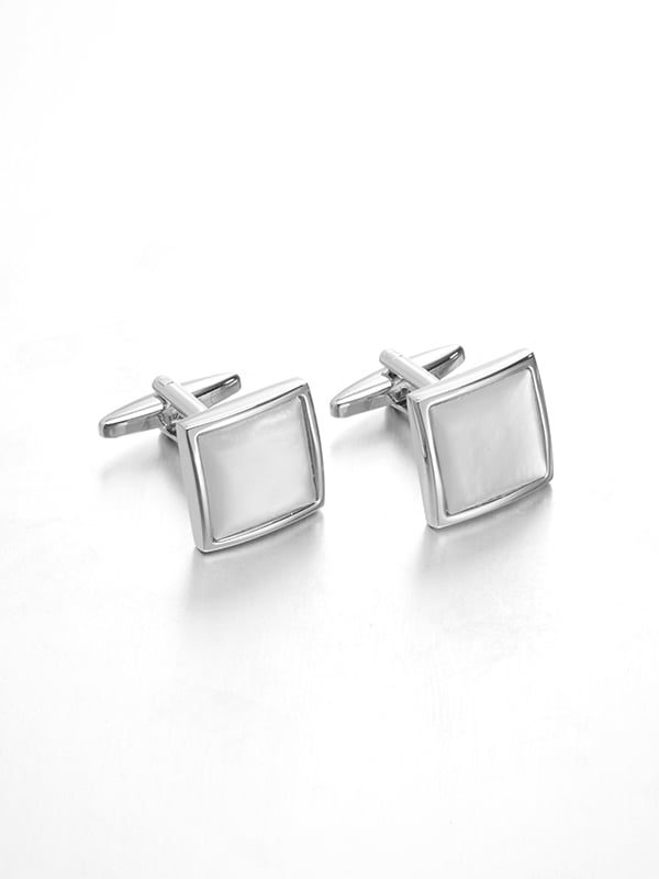 White Mother-Of-Pearl Cufflinks