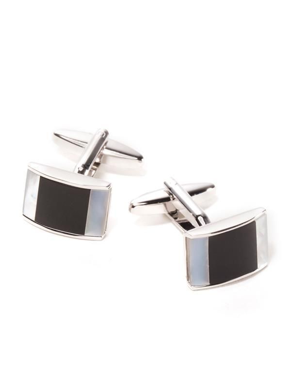 Black & White Onyx Stone Cufflinks