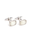 White Stone Cufflinks