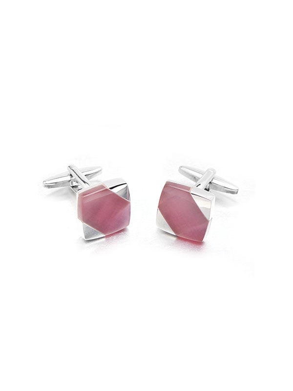 Pink Stone Cufflinks