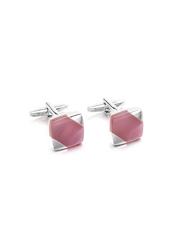 Pink Stone Cufflinks