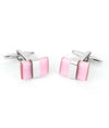 Medium Pink Stone Cufflinks